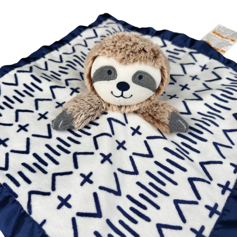 Cloud Island Sloth Lovey Security Blanket Replacement Lovey Navy Geometric 14